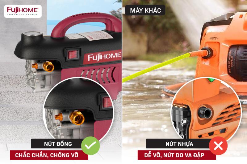 Máy rửa xe mô tơ cảm ứng từ FujiHOME PWX1A