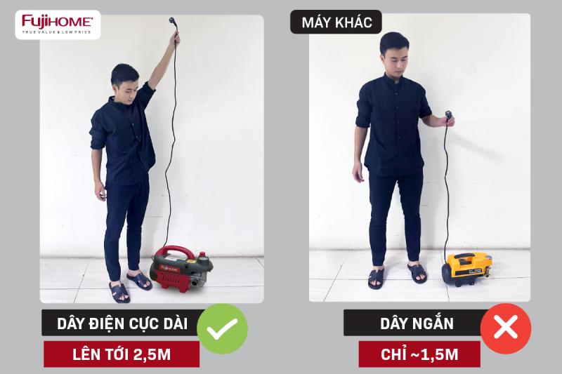 Máy rửa xe mô tơ cảm ứng từ FujiHOME PWX1AJ