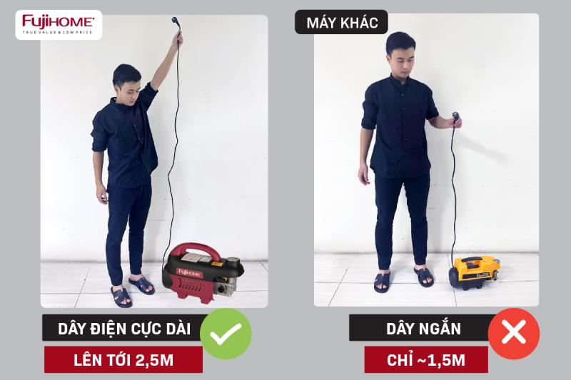 Máy rửa xe mô tơ cảm ứng từ FujiHOME PWX1A