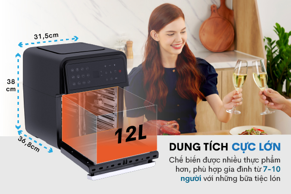 Nồi chiên không dầu FujiE AF12D