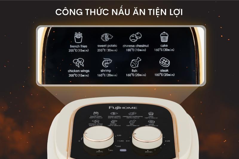 Nồi chiên không dầu Fujihome A5GW 5.5Lít 