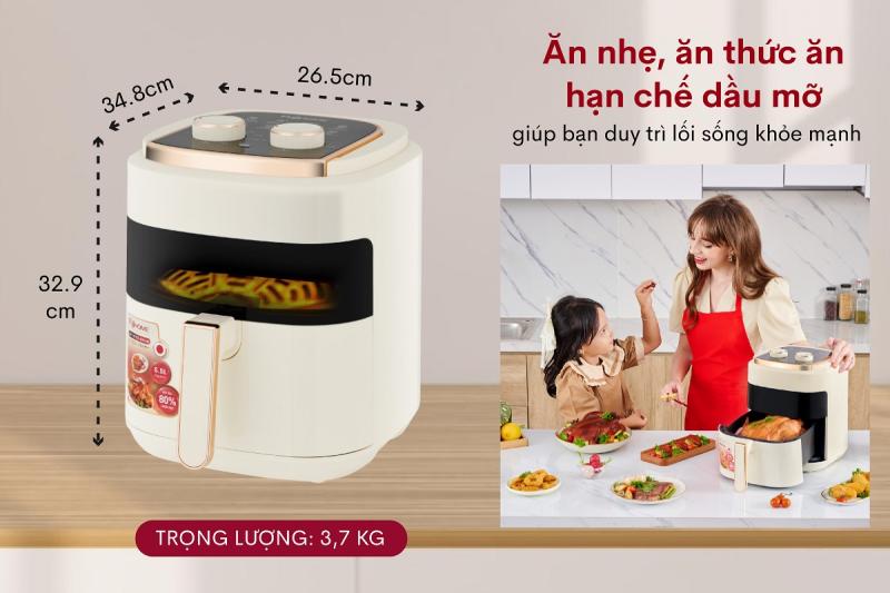 Nồi chiên không dầu Fujihome A5GW 5.5Lít 