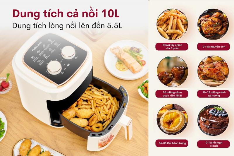 Nồi chiên không dầu Fujihome A5GW 5.5Lít 