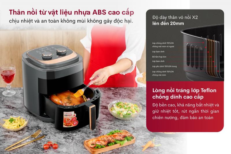 Nồi chiên không dầu Fujihome A6GG