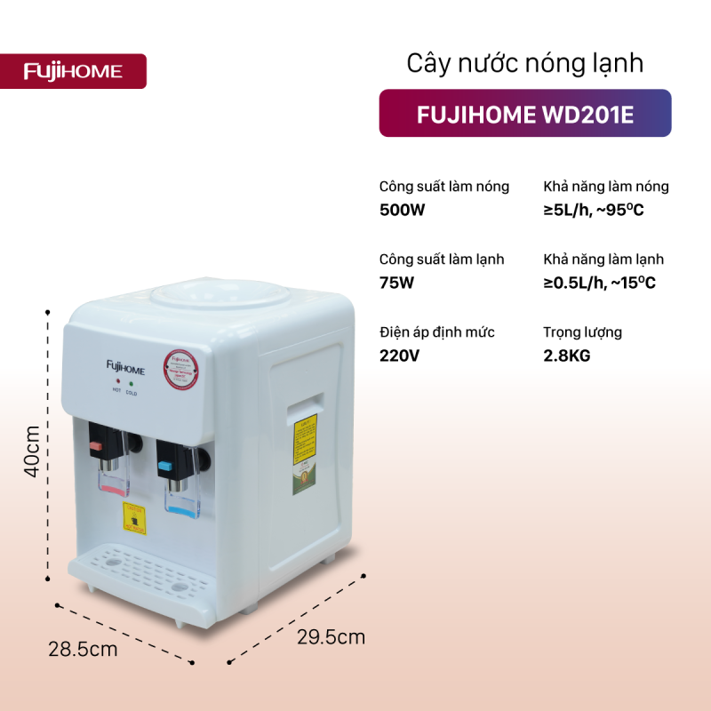 Cây nước nóng lạnh fujihome WD201E